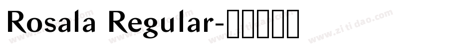 Rosala Regular字体转换